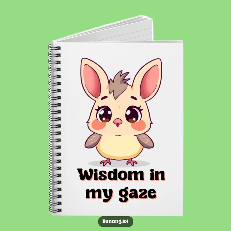 Funny Curious Bunting Notebook: Wide-Eyed Bird Exploring, Hilarious Journal for Inquisitive Minds