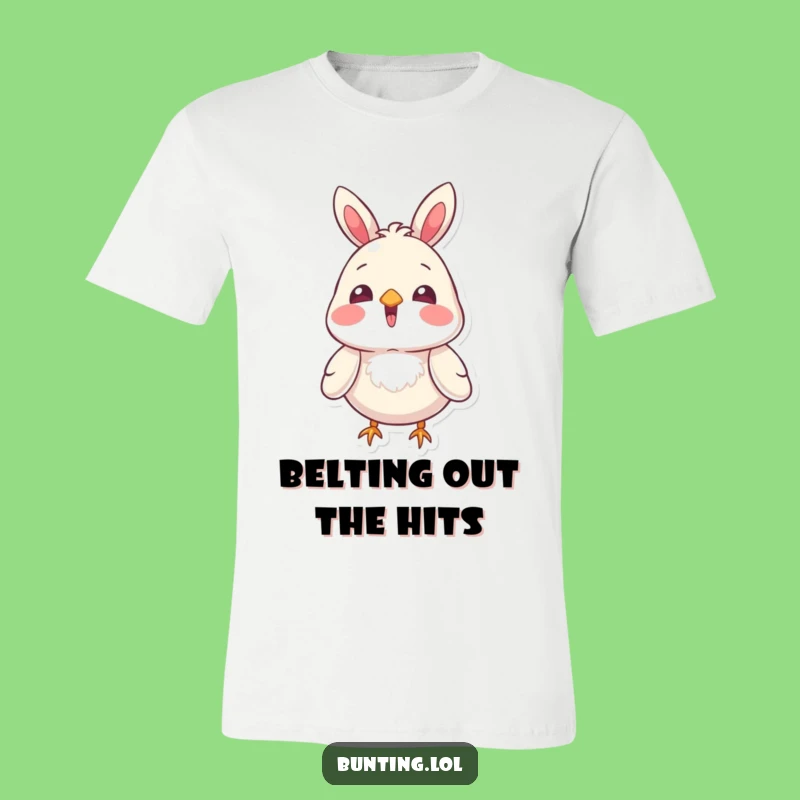 Funny Bunting Bird Singing T-Shirt: Chirpy Character, Cute Gift