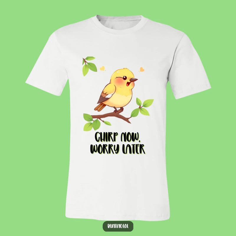 Funny Bunting Bird T-Shirt, Hilarious Chirping Avian Apparel for Casual Wear