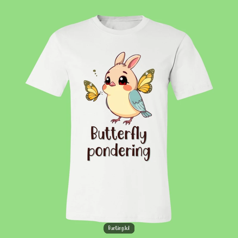 Funny Curious Bunting T-Shirt: Explore the World with Wonder