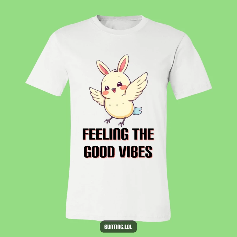 Funny Joyful Bunting T-Shirt - Spread Happiness with Hilarious Wing Flutters