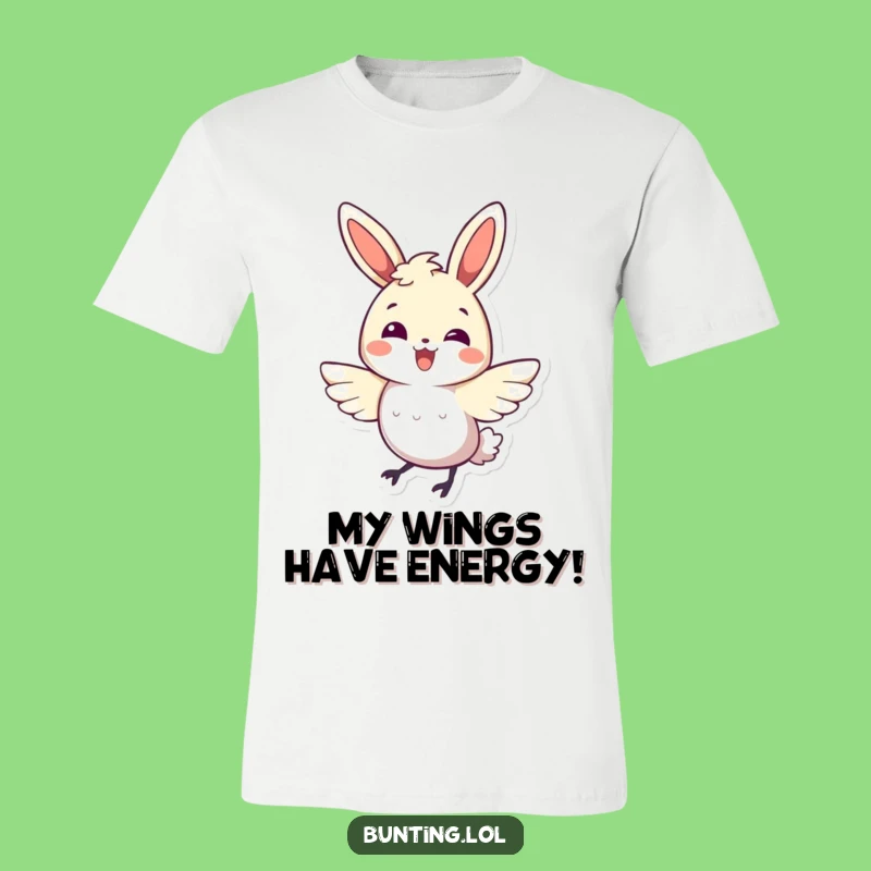 Funny Bunting Bird T-Shirt: Happy Flutter Dance - Expressive Funny Gift Tee