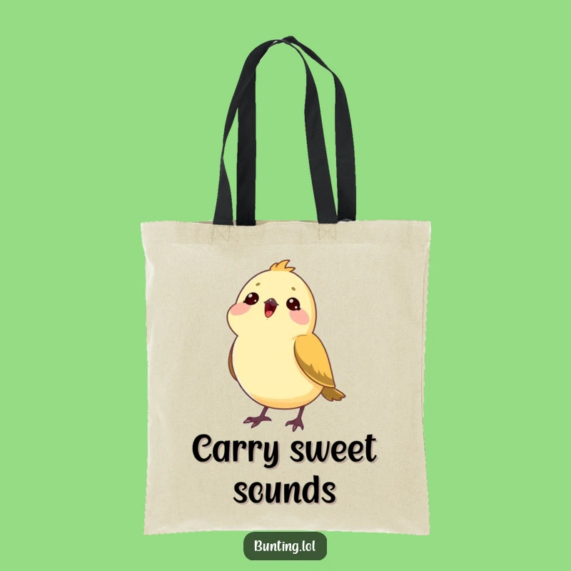 Funny Bunting Head Tilt Tote Bag - Carry Your Appreciation for Music