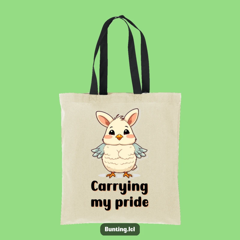 Funny Bunting Proud Chest Fluffing Tote Bag - Carry Your Confidence, Hilarious Gift