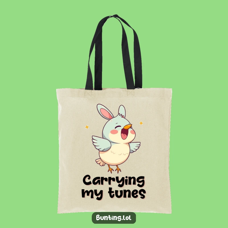 Funny Bunting Singing Tote Bag: Carry Your Tunes, Perfect Gift