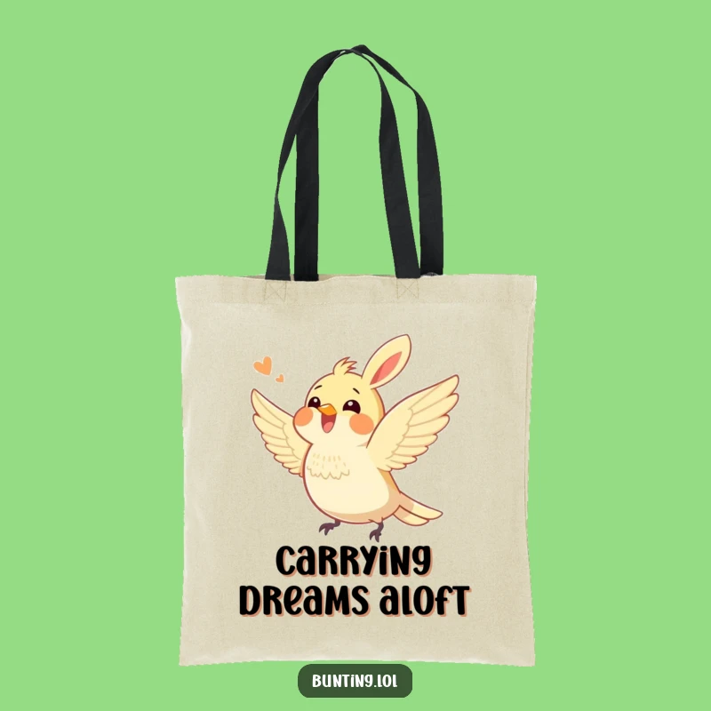 Funny Bunting Bird Fluttering Tote Bag: Carry Your Energy with This Hilarious Bag