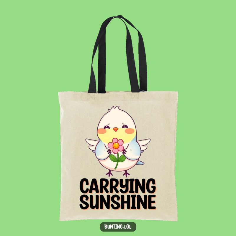 Funny Bunting Flower Tote Bag - Carry Sweetness and Smiles!