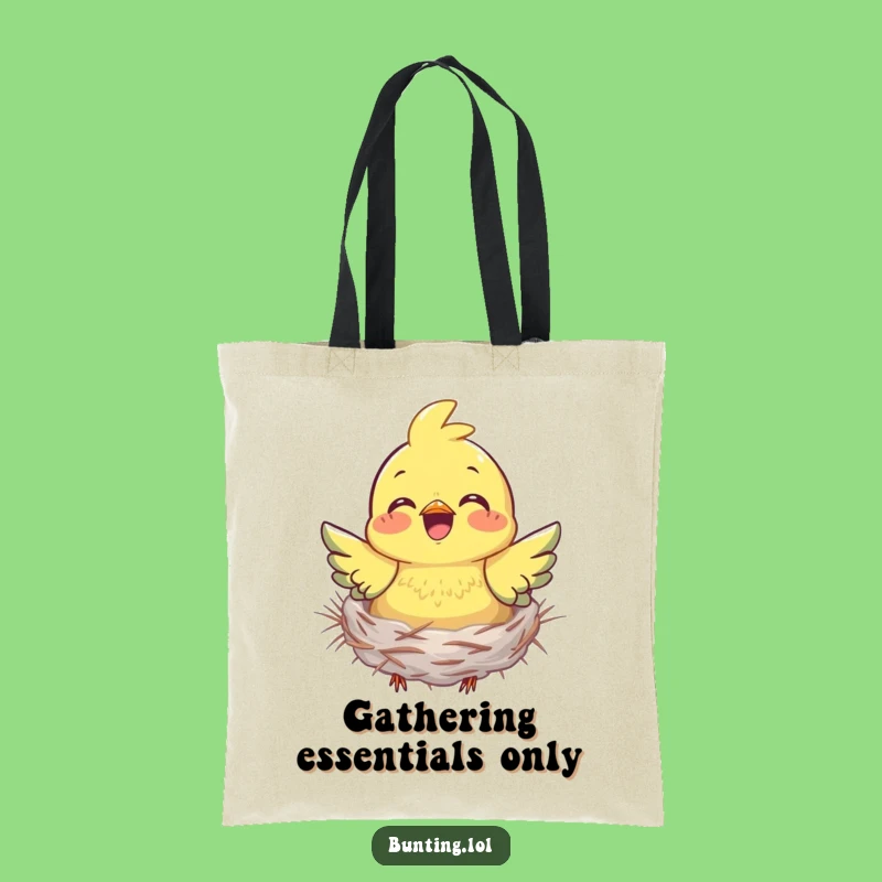 Funny Bunting Nesting Tote Bag: Carry Your Projects, Perfect Gift