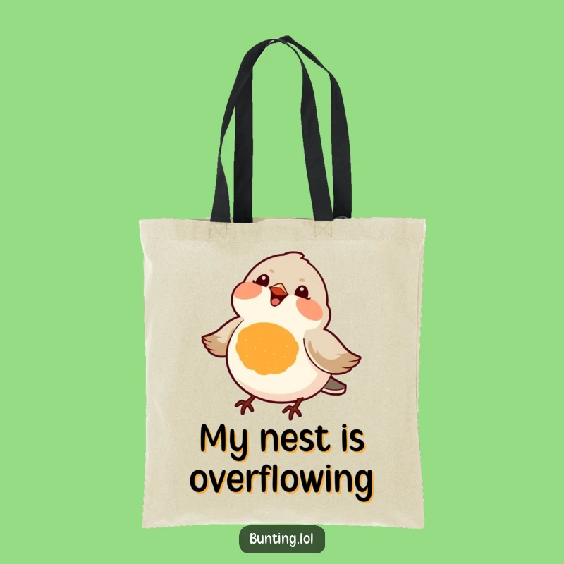 Funny Orange Bird Tote Bag: Joyful Songbird Carry-All, Practical Humorous Gift